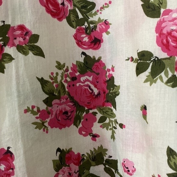 Handmade in France - Floral sheath dress with pockets. Size S - Picture 4 of 6